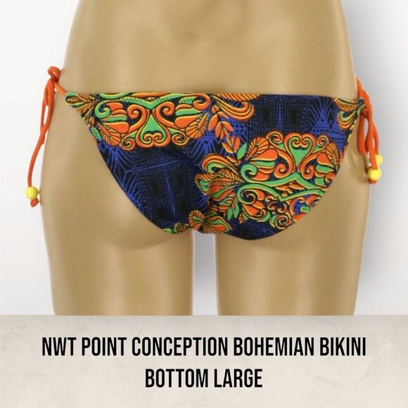 NWT POINT CONCEPTION Ethnic PRINT  BIKINI BOTTOM SIZE LARGE - Picture 1 of 8